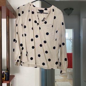 Polka dot who what wear top